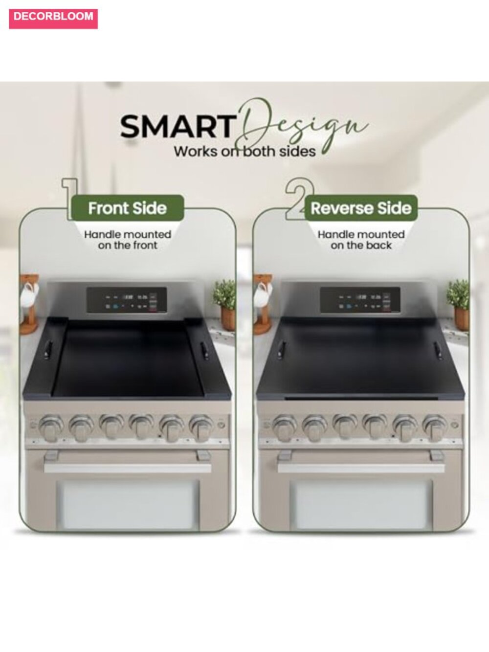 Noodle Board Stove Cover with Handles for Electric and Gas Stove Top, Farmhouse - Picture 4 of 6